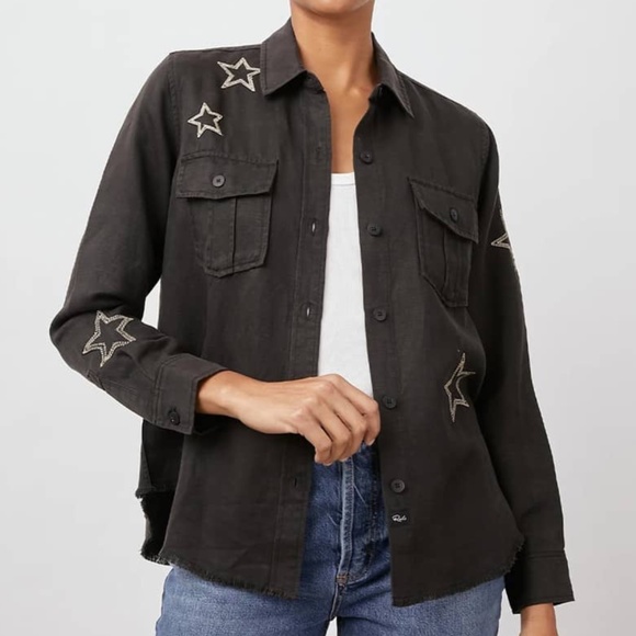 Rails Loren Shirt Black Metallic Stars - Picture 1 of 6